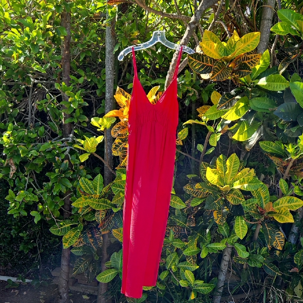 Bebe V-Neck Midi Dress